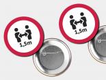 Badge Publicitaire rond distanciation sociale - CARE56