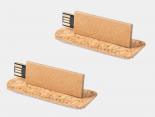 Clé Usb Publicitaire carton recyclé avec étui liège - ECO16