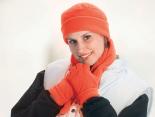 Set Echarpe Publicitaire gants bonnet Orange - EIGER25