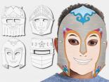 Masques Publicitaires à colorier chevalier - RICHARD24