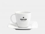 Tasse porcelaine Publicitaire avec sous-tasse - 20 cl - ELTAM21