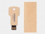Clé USB Publicitaire forme clé carton recyclé - LOGEA20