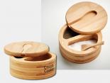 Sel et Poivre - boîte personnalisable ronde en bois - PEPPER12