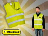 Chasuble Réfléchissant Pas Cher Jaune Fluo - Adulte - CHPB1