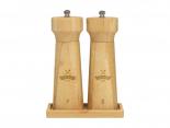 Set publicitaire de 2 moulins sel et poivre en bois et inox - SLPV19