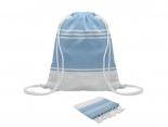 Fouta publicitaire avec sac assorti en coton recyclé - DUO63
