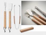 Set Barbecue Publicitaire 3 Ustensiles en Bois - BBQ254