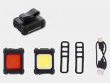 Kit 2 Lampes vélo LED rechargeables USB publicitaires - VELO42