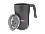 Mug isotherme publicitaire avec poignée 400 ml acier inoxydable recyclé - ECO40
