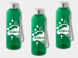 Bouteille publicitaire PET recyclé 600 ml bouchon inox - ECO109