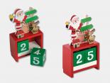 Calendrier de bureau en bois avec compte à rebours de Noël - DEC258
