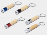 Porte-clés lampe LED en bambou personnalisé - PCLED14