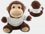 Singe en peluche publicitaire RPET marron foncé - EKO26