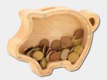 Tirelire cochon publicitaire en bois - WOODYPIG44
