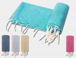 Serviette paréo personnalisable en coton recyclé et RPET 170 x 90 cm