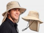 Chapeau safari publicitaire microfibre avec protège-nuque - SAF52