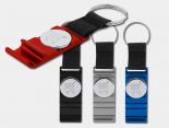 Support smartphone publicitaire 3 en 1 avec porte-clés et jeton caddie - 3en1PCJ