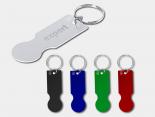Porte-clés jeton caddie publicitaire en aluminium recyclé - JETRECY44
