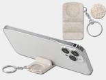 Support smartphone publicitaire porte-clés jeton caddie paille de blé - SBL2