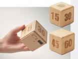 Minuteur publicitaire en bambou personnalisable - 18221