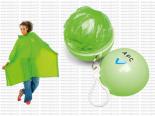 Porte-clé Boule Poncho Publicitaire vert - GRVT