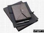 Ungaro - Stylo bille Lugo + Ecritoire A5 Grigia