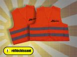 Chasuble Réfléchissant Publicitaire orange fluo - Adulte - ALAIN24