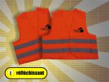 Gilet Sécurité Réfléchissant Publicitaire Orange Fluo - Adulte - JULES25