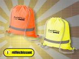 Sac à Dos Réfléchissant Publicitaire jaune orange - SCDS354