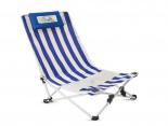 Fauteuil de plage Publicitaire avec oreiller blanc bleu