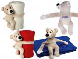 Couverture polaire Publicitaire avec ours en peluche - BRPL80