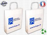 Sac Kraft Publicitaire - 24 x 9 x 31 cm - BLANC