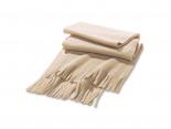 Echarpe Polaire Publicitaire beige franges - BGFR47