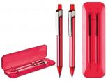 Parure Stylo Criterium Publicitaire rouge transparent