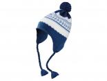 Bonnet norvégien bleu marine avec motifs