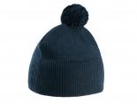 Bonnet marine avec pompon bleu marine