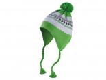Bonnet norvégien vert avec motifs