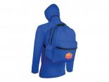 Poncho Publicitaire bleu avec sac à dos intégré - BALEDO38