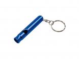 Sifflet Publicitaire bleu aluminium avec porte clés - ALBL04