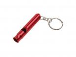 Sifflet Publicitaire rouge aluminium avec porte clés - RDWH05